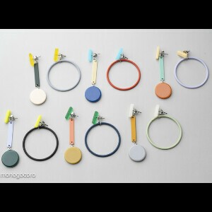韓国　アクセサリー　アクリル　カラフル　個性的 2way チタン　パステルカラー ピアス アシンメトリー