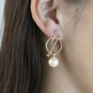 Pierced Earringss Pearl Lightweight Cotton