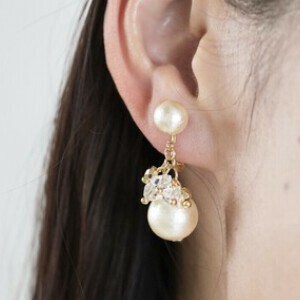 Pierced Earringss Pearl Lightweight Cotton