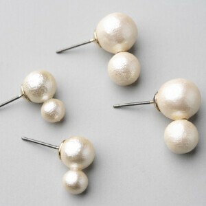 Pierced Earringss Pearl Lightweight Cotton