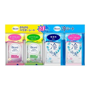 ビオレ さらさらパウダーシート＆冷シート 携帯用 冷感 ネッククーラー紙 6個パックセット
