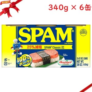 ホーメル スパム レスソルト ランチョンミート 340g x 6個
