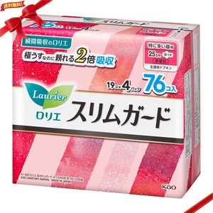 ロリエ スリムガード 多い昼用 25cm 羽つき 19個 x 4セット