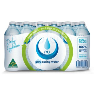 ニューピュア スプリングウォーター 600ml x 30本