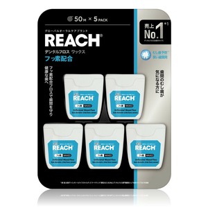 リーチ デンタルフロス ワックス フッ素配合 50m x 5個入り