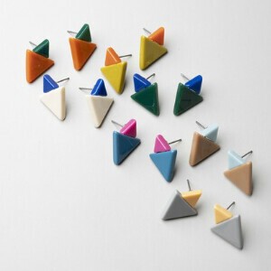 Pierced Earrings Titanium Post Lightweight Colorful Pastel Acrylic