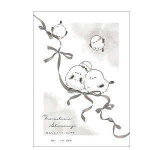 ■2025SS　新作■　B5連絡ノート　可愛い鳥/モノクロしまえなが（横書き）