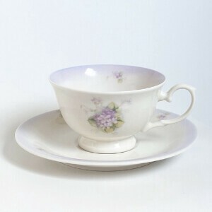 茶杯盘组/杯碟套装 陶器 新商品 杂货 紫花地丁 日本制造