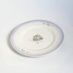 【日本製】ケーキ皿［花柄/カントリー雑貨/陶器/スミレ］