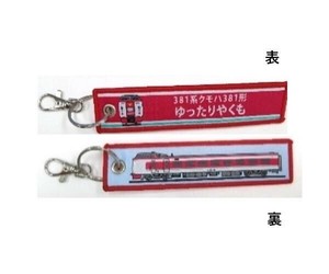 KB雑貨 ししゅうタグ 381系電車 ゆったりやくも KBTG12030
