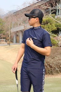 【ユニセックス】45991【LUXE/R】吸水速乾！ストレッチスムスミニモックバイカラー　Tシャツ（RMS）