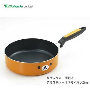リラックマ ディープ フライパン IH対応 アルミ 片手鍋 24cm  オレンジ RK-43 タマハシ