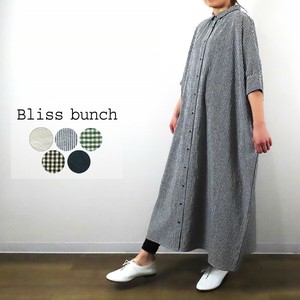 【予約販売】4月中旬入庫予定【2025新作】綿麻平織り　BIGカフスワイドワンピース