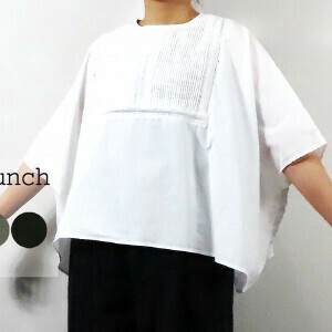 Button Shirt/Blouse Pintucked Cotton Typewriter [2025 NEW]