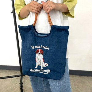 即納【2025新作】【新色】アニマル刺繍コードトートバッグ　オールシーズン　BAG　犬　猫