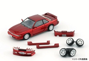 BM　CREATIONS　1/64スケール　日産　シルビア　S13　メタリックレッド　LHD　64B0301
