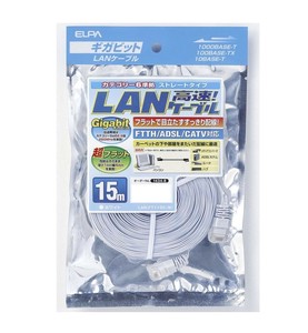 CAT6フラット15 LAN-FT1150(W)