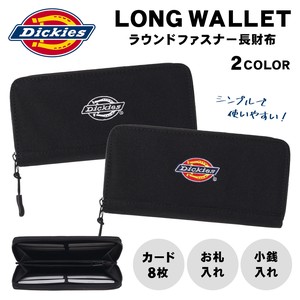 Dickiesポリロゴラウンドファスナー束入 / ブランド ポリエステル 長財布  2025新作