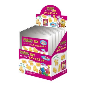 たべっ子どうぶつ　トレーディングレザー風ステッカー11個入BOX