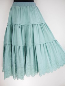 Skirt Tiered Skirt Scalloped Lace [S/S NEW]