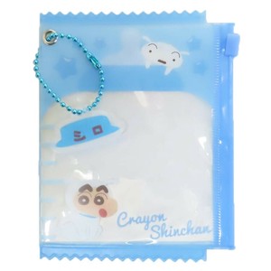 【ポーチ】クレヨンしんちゃん クリアジッパーケース ブルー