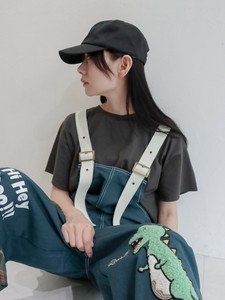 Jumpsuit/Romper Salopettes Ladies fashion Dinosaur Shark Check Switching Men's