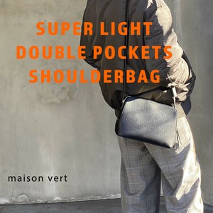 【maison vert(メゾンヴェール)　超軽量ダブルポケットショルダーバッグ