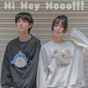 Sweatshirt Ladies fashion Pocket Men's Cut-and-sew