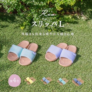 拖鞋 新商品 钱布雷布 拖鞋 竖纹 尺寸 L