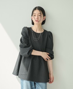 Button Shirt/Blouse Flower Peplum