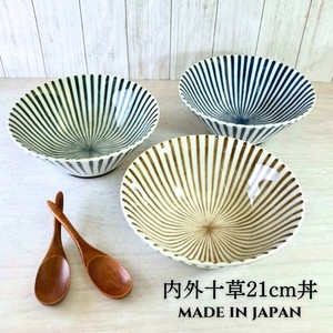 Mino ware Donburi Bowl Donburi Pottery 21cm Made in Japan