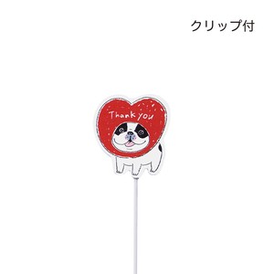 木製プレートピック　フレンチブルドッグのこうめ　フラワー　ポット　鉢　ピック　花　植木　母の日