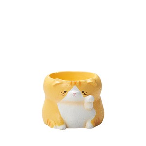 リトルレジンポット まねきいえねこ　スコティッシュ　フラワー　ポット　鉢　ピック　花　植木　母の日
