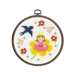 オリムパス ししゅうキット　フープ　おやゆび姫 7363