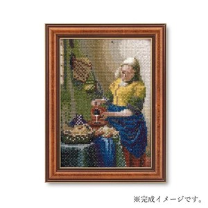 クロス・ステッチキット ART GALLERY ミニフレームコレクション 「牛乳を注ぐ女」フェルメール 7586