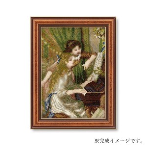 クロス・ステッチキット ART GALLERY ミニフレームコレクション 「ピアノに寄る少女たち」ルノワール 7587