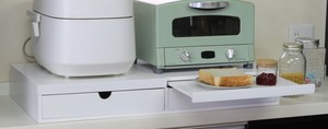 家電下スライドテーブル 収納 キッチン スペース 活用