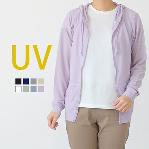 ［2025春夏新作］☆人気商品☆UV梨地　ジップパーカー（レギュラー丈）長袖　シアー