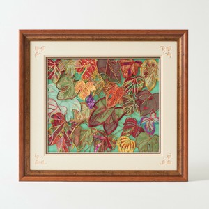 Picture Frame Red Leaves embroidery