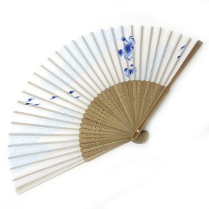 「和物」シルク扇子 カニと青波