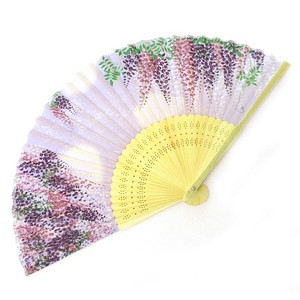 「和物」シルク扇子 藤