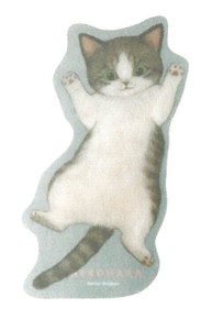 【2025春夏新作】【ねこ雑貨】【ねこハラ文具】ブックマーカー　グレー　G030-22