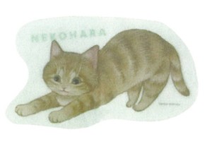 【2025春夏新作】【ねこ雑貨】【ねこハラ文具】ブックマーカー　グリーン　G030-23