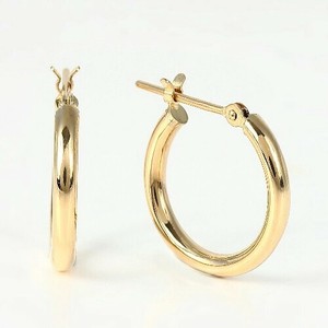 【日本製】K18フープピアス　10mm