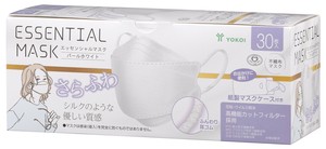 さらふわESSENTIAL MASK　パールホワイト　30枚入　立体不織布マスク　ダイヤモンド型　花粉対策