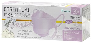 さらふわESSENTIAL MASK　ペールラベンダー　30枚入　立体不織布マスク　ダイヤモンド型　花粉対策