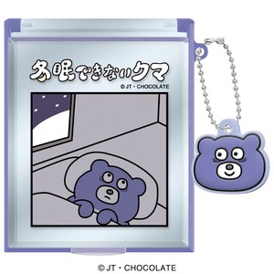 マスコット付きMサイズミラー 冬眠できないクマ