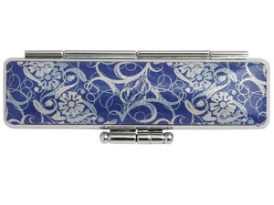 印鑑ケース キラキラフラワーケース 12×60用 ブルーA CA-KF-01
