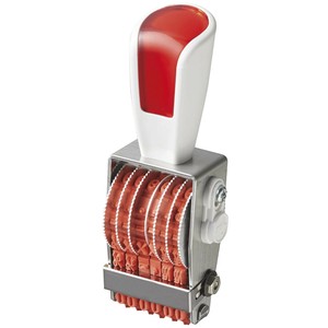 リピスター回転印 欧文6連(明朝体) 4号 ストッパー付 RS-6M4