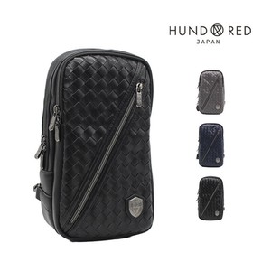 (HUND RED)メッシュ編み込みデザインボディバッグ